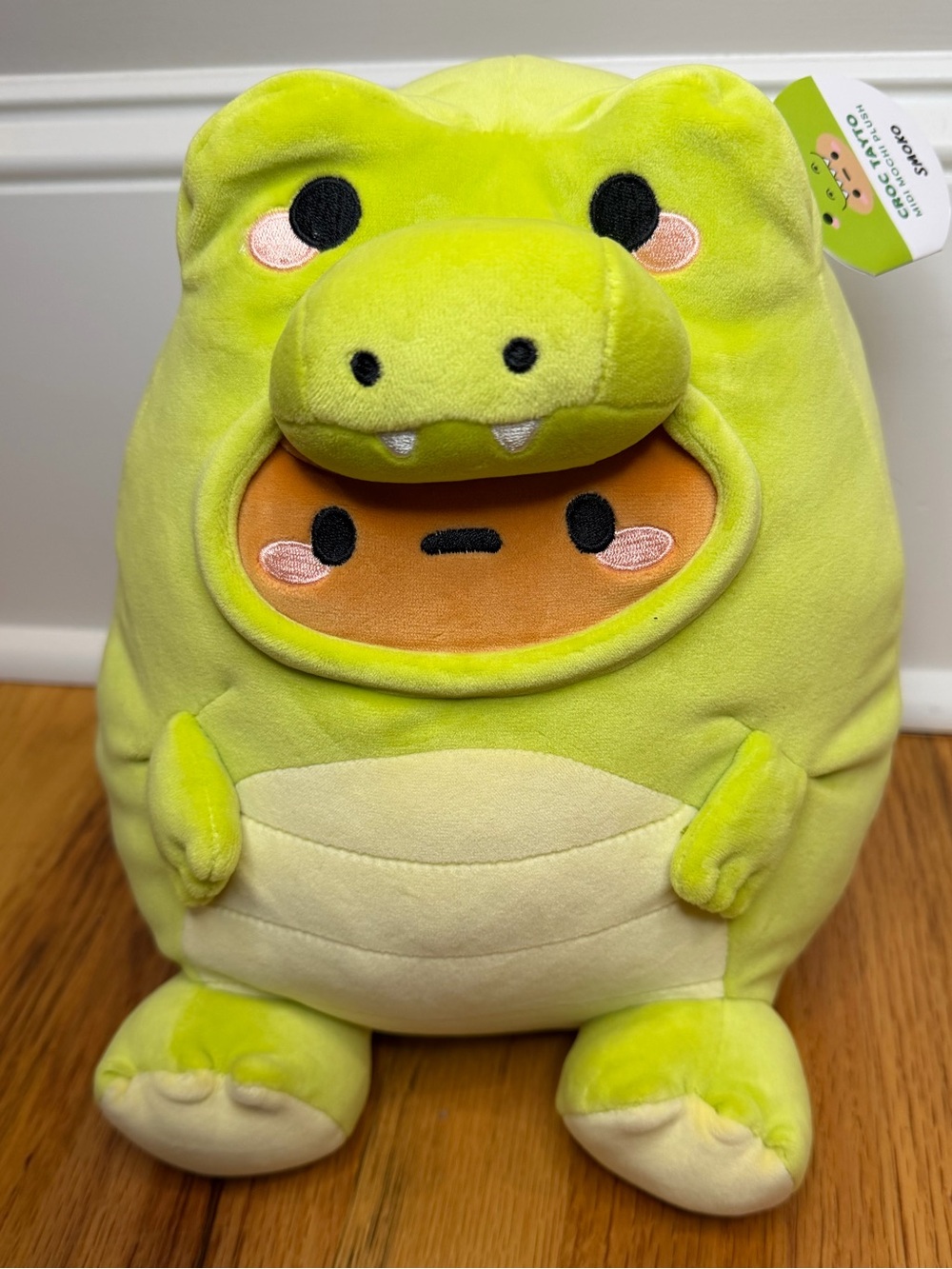 SMOKO Croc Tayto Potato Midi Mochi Plush 10” NWT Green Crocodile